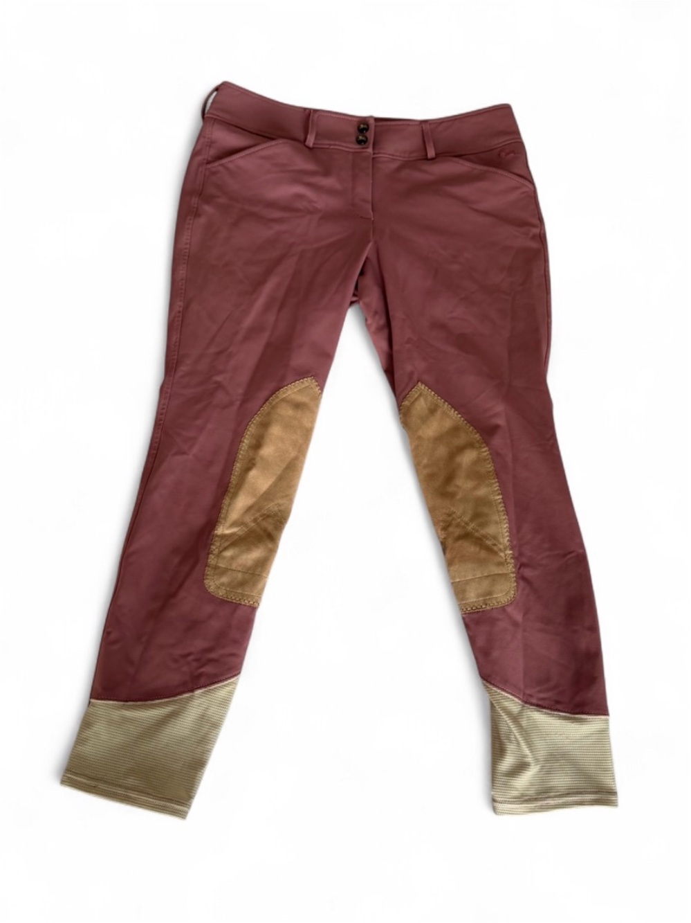 RJ Classics Pants Womens 30R Mauve Gulf Breeches Knee Patch Riding Equestrian